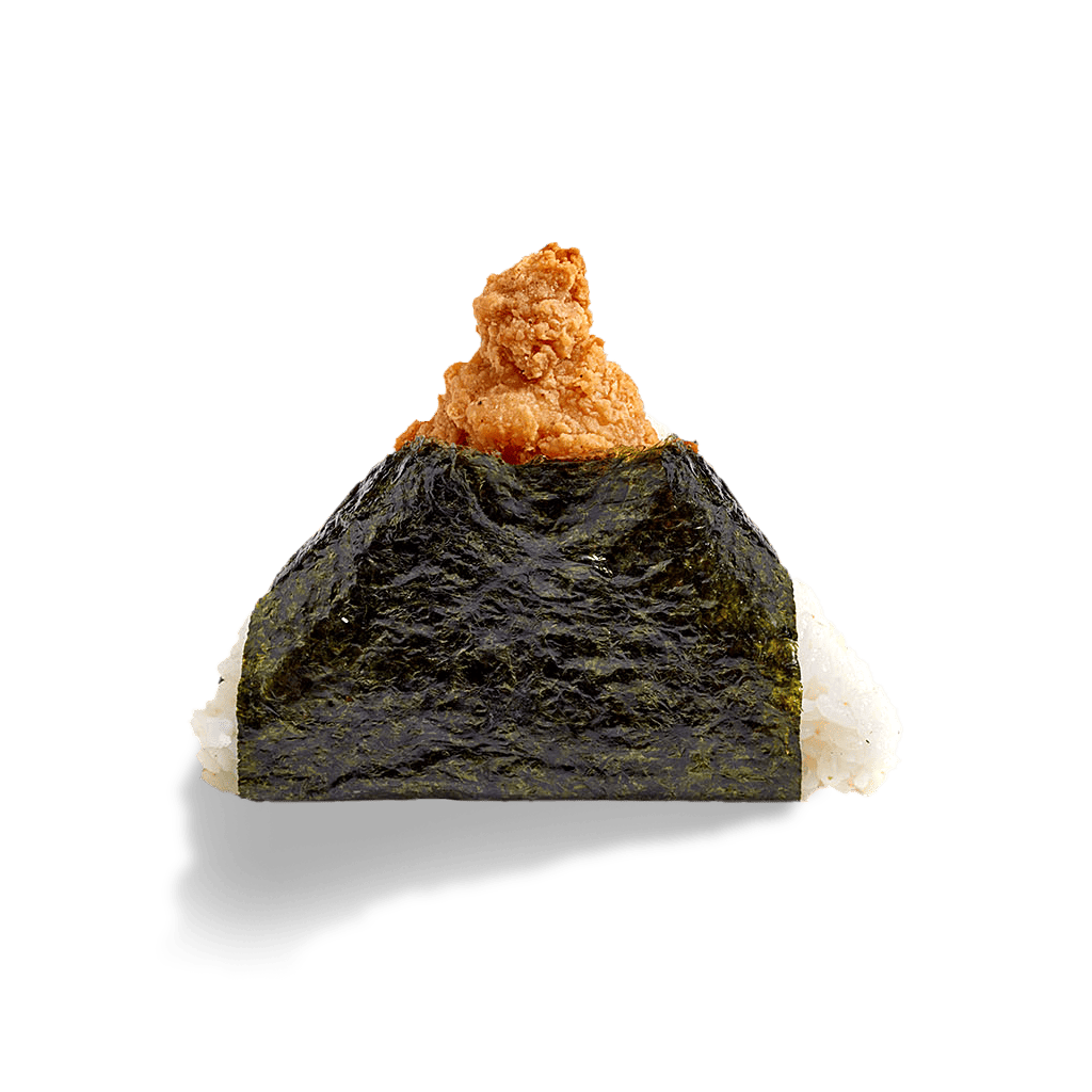Onigiri Karaage : boulette de riz vinaigré farcie au poulet frit japonais