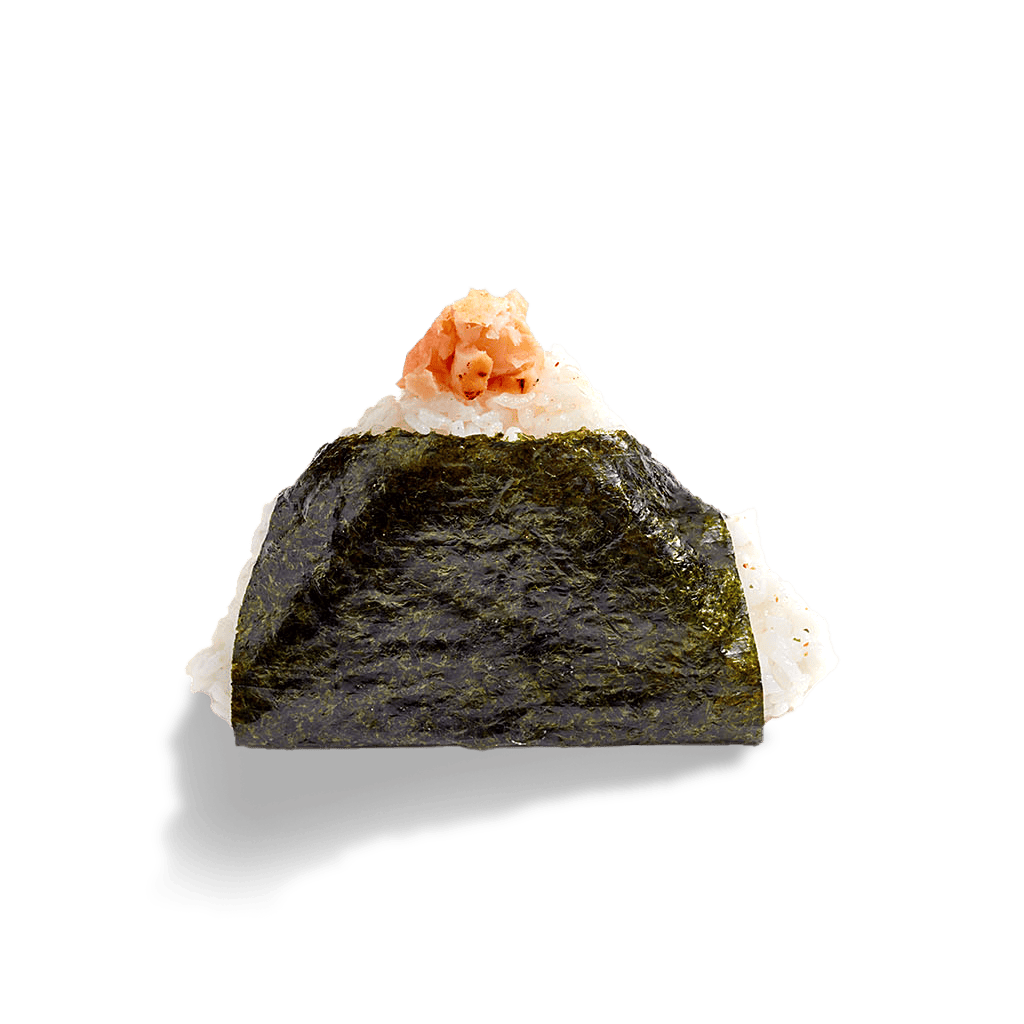 Onigiri-Saumon Onigiri Saumon : boulette de riz vinaigré farcie au saumon et cream-cheese