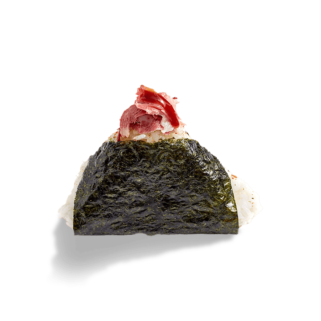 Onigiri-Wagyu Onigiri Wagyu : Boulette de riz vinaigré farcie au boeuf Wagyu