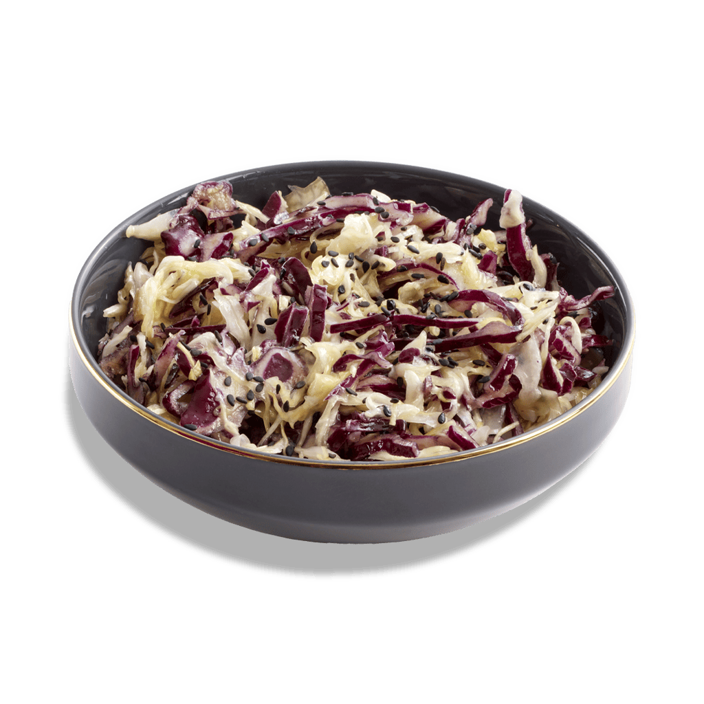 Salade Kyabetsu composée de chou blanc et rouge